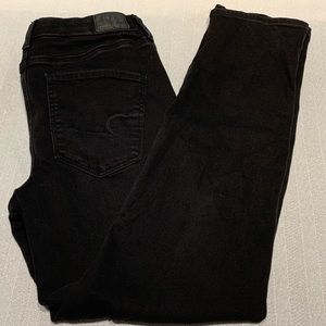 American Eagle Curvy Hi Rise Skinny Black Jeans